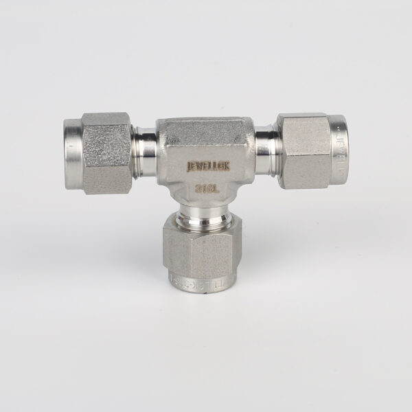 764L Stainless Steel Union Tee High Purity Fitting Union Tee Reducing Tubing Connection