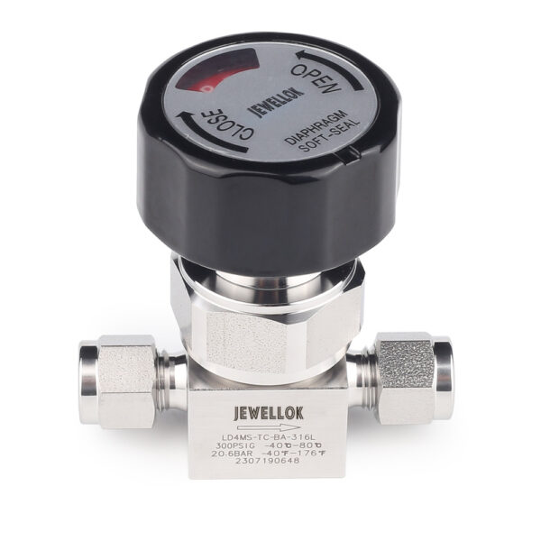 ED9A3640 Flow Control Stainless Steel Low Pressure Manual Diaphragm Valve For High Purity And Ultra High Purity Gases