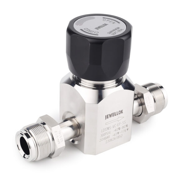 ED9A3697 Flow Control Stainless Steel Low Pressure Manual Diaphragm Valve For High Purity And Ultra High Purity Gases