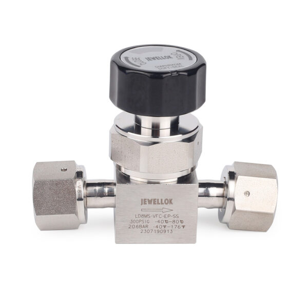 ED9A3828 Flow Control Stainless Steel Low Pressure Manual Diaphragm Valve For High Purity And Ultra High Purity Gases