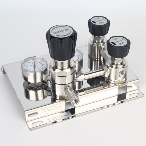 Stainless Steel 316L Single Stage Regulator Pressure Control Panels JSP-1E Series For Semiconductor Fluid Control